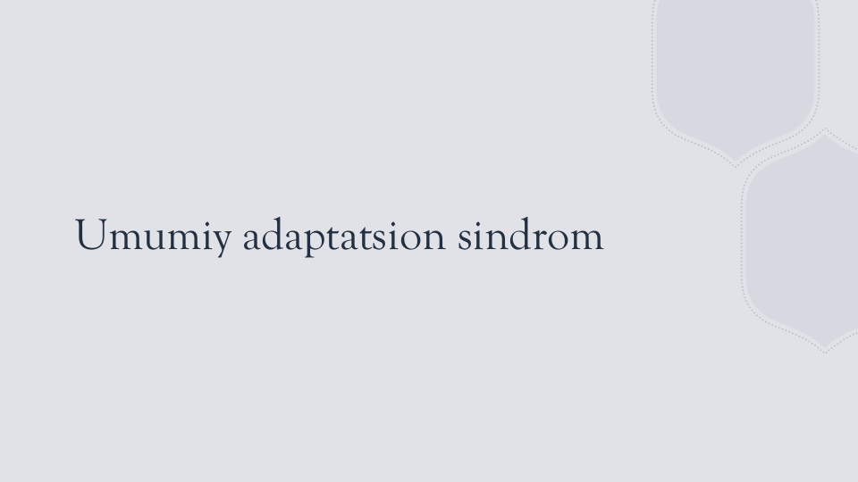 Umumiy adaptatsion sindrom
